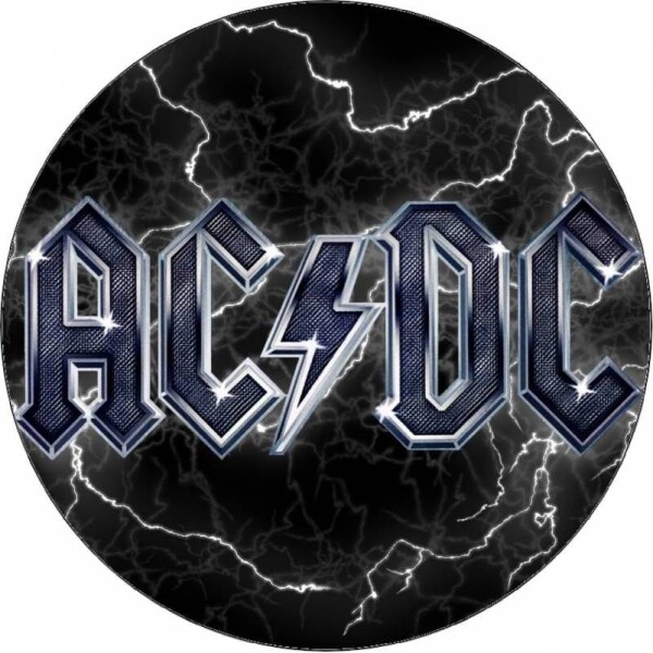Jedlý papier logo AC/DC modré logo 19,5 cm - Pictu Hap - Pictu Hap