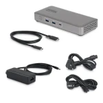 StarTech USB4 Dock 100W PD sivá / Dokovacia stanica / 2x DisplayPort / 144Hz / USB4 / RJ-45 (208UE-USB4-DOCK)