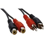 PremiumCord Kábel 2x Cinch-2x Cinch, M/F 2m (8592220008857)