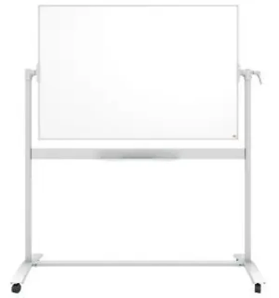 NOBO Nano Clean 1200 x 900 mm / Mobilná magnetická tabuľa / biela / hliníkový rám (1901029)