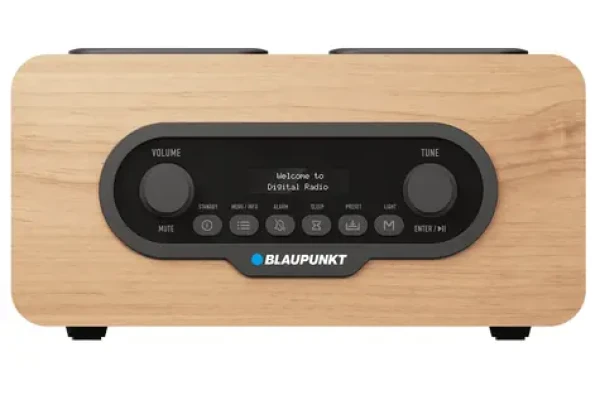 Blaupunkt DR10CR drevo / digitálne rádio / DAB+ / FM / RDS / Bluetooth / USB / microSD / 1800 mAh (5901750508738)