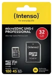 INTENSO Professional 32GB / Pamäťová karta microSDHC / Class 10 UHS-I / čítanie až 90 MB/s (3433480)