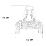 Mamido Detská šliapacia motokára AIR PerHour ružová