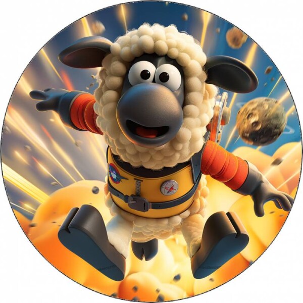Jedlý papier ovečka Shaun vo vesmíre 19,5 cm - Pictu Hap - Pictu Hap