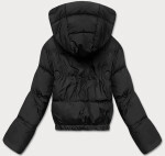 Čierna prechodná krátka bunda s kapucňou (16M9080-392) odstíny černé XL (42)