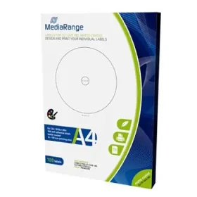 MediaRange CD amp; DVD amp; Blu-ray etikety 15mm - 118mm 50 listov (100 etikiet) (MRINK130)
