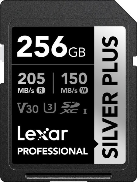 Lexar Lexar SDXC Professional SILVER Plus UHS-I/U3/A2/4K R205/W150 (V30) 256GB