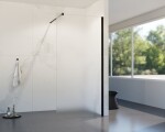 HOPA - Walk-in sprchovací kút LAGOS BLACK NEW 200 - Farba rámu - Čierna, Rozmer A - 120, Rozmer C - 200, Výplň - Matné bezpečnostné sklo - 8 mm BCLAGO12MBFN2