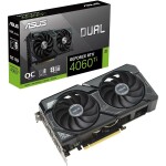 Asus Dual GeForce RTX 4060 Ti SSD OC 8GB / 2310 - 2565 MHz / 8GB GDDR6 / 128bit / 1x HDMI + 3x DP / (8) (90YV0JS0-M0NA00)