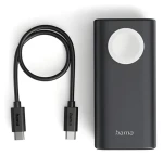 HAMA Watch čierna / Powerbanka / bezdrôtové nabíjanie Apple Watch / USB-C / PD / QC 3.0 / 10000 mAh