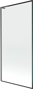 MEXEN/S - Next L vaňová zástena FIX 90 x 150, čierna vzor, grafit kartáčovaná 895-090-000-03-70-66