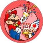 Jedlý papier Super Mario oslava 19,5 cm - Pictu Hap - Pictu Hap