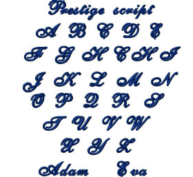 Názov výšivky Prestige script