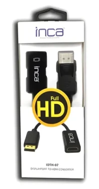 Inca adaptér DisplayPort - HDMI čierna / Adaptér / 4K / 0,2 m (IDTH-07)