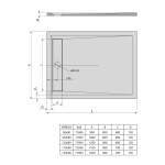 POLYSAN - VARESA sprchová vanička z liateho mramoru so záklopom, obdĺžnik 90x80cm, biela 71606