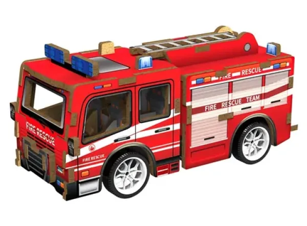 2KIDS TOYS 3D drevená skladačka Hasičské auto