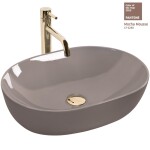 REA - Umývadlo na dosku Lisa Beige Shiny REA-U6380