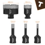 Bigstren Diamantová dierovacia sada 5ks + adaptér