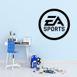 Veselá Stena Samolepka EA Sports Farba: biela, Veľkosť: 80 x 80 cm