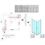 POLYSAN - ZOOM BLACK sprchové dvere skladacie 800 lavé, číre sklo ZL4815BL