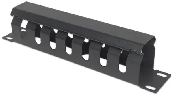Intellinet Panel pre správu káblov 10" čierna / Panel pre správu káblov / 1U / s krytom / plast (714853)