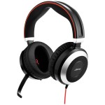 JABRA Evolve 80 čierno-strieborná / Pre callcentrá / Stereo / MS (7899-823-189)