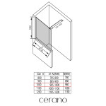 CERANO - Sprchová zástěna Walk-in Onyx Half Round L/P - 8 mm - kulatá vzpěra - chrom, transparentní sklo - 100x100 CER-681598