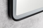 AQUALINE - SWIDA zrkadlo s LED osvetlením 60x80cm, dotykový senzor, stmievateľné, čierna mat SW060