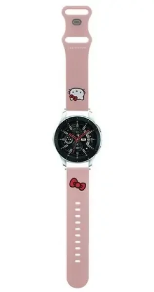 Hello Kitty Silicone Kitty Head ružová / Remienok na hodinky / silikónový / univerzálny 22 mm (HKUWLSCHBLP)
