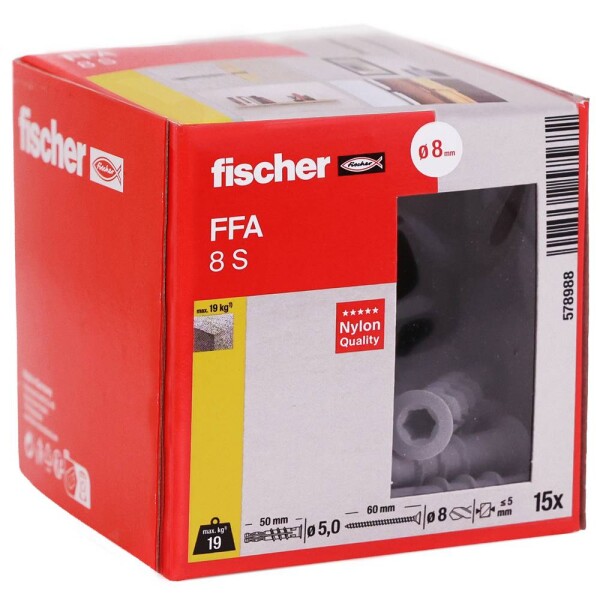 Fischer kotva do pórobetónu 50 mm 578988 15 ks; 578988