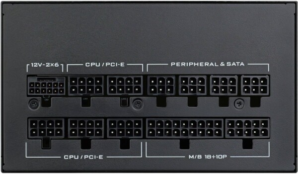 Lian Li SX Series 80 PLUS Prokovinum Zasilacz, w pełni modularny, PCIe 5.1, ATX 3.1 - 1.200 Watt, Čierny