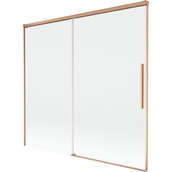 MEXEN/S - Rox vaňová zástena 2-krídlová posuvná 170 x 150, transparent, meď kartáčovaná 8C9-170-001-65-00