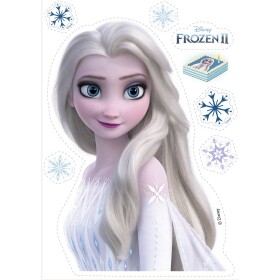 Jedlý papier Frozen II - Ľadové kráľovstvo na vystrihnutie 21x14,8 cm - Dekora - Dekora