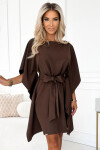Dámske šaty 287-33 SOFIA - NUMOCO Hnědá L/XL