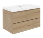 Kúpeľňová skrinka s umývadlom SAT B-Way 99x50x45 cm dub mat BWAY2100OAKU4 BWAY2100OAKU4