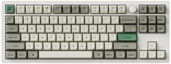 Keychron Keychron Q3 Max QMK/VIA Wireless Custom Mechanical Keyboard Fully Assembled Knob / Shell White / Gateron Jupiter Banana