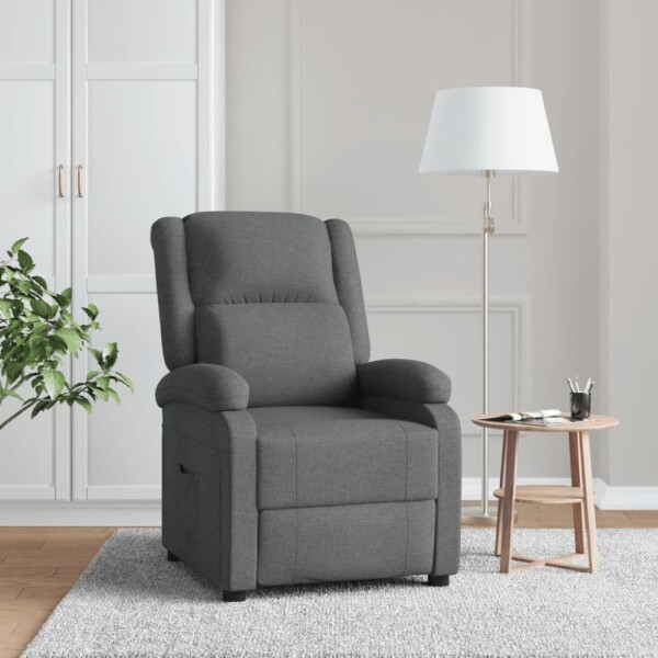 VidaXL vidaXL Fotel rozkładany, tmavoSivý, tapicerowany tkaniną