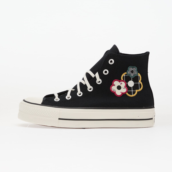 Tenisky Converse Chuck Taylor All Star Lift Platform Floral Patchwork Hi Black/ White/ Sunny Angle EUR 36