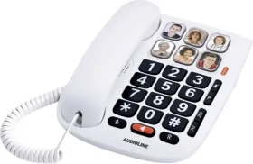 Alcatel TMAX10 biela / pevná linka / veľké tlačidlá / rýchla voľba (TMAX10)