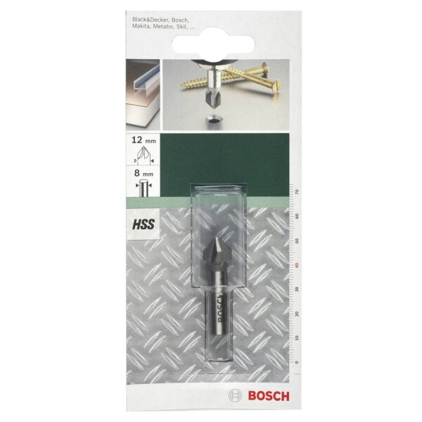 Bosch Accessories 2609255118 kužeľový záhlbník 12 mm HSS valcová stopka 1 ks; 2609255118