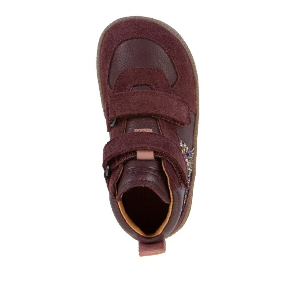 Dievčenské celoročné kožené členkové barefoot topánky LOOP HIGH-TOPS DARK BORDEAUX Froddo G2110157-4 - 29