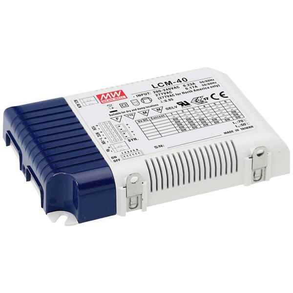 MEAN WELL LCM-40DA2 LED driver 42 W 1.05 A 2 - 100 V; LCM-40DA2