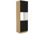 Kuchynská skriňa pre vstavanú rúru Modena,60 cm, dub artisan/čierna%