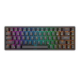 Royal Kludge RK837 RGB hnedé spínače čierna / Bezdrôtová klávesnica / mechanická / 2.4GHz BT / US Layout (RK837 brown switch)