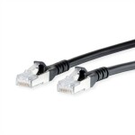 Metz Connect 130845I000-E RJ45 sieťové káble, prepojovacie káble CAT 6A S/FTP 90.00 m čierna dvojžilový tienený, bez halogénov, samozhášavý 1 ks; 130845I000-E