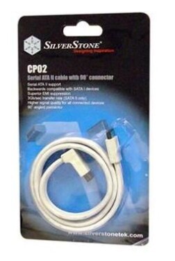 SilverStone SST-CP02 / kábel Serial ATA II / konektor 90 stupňov / 50cm (SST-CP02)