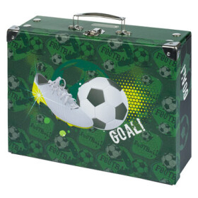 BAAGL Skladací školský kufrík Futbal s kovaním / 32.5 x 10.5 x 26 cm (A-33178)