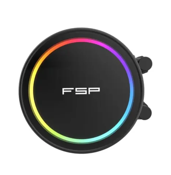 FSP AE24-B čierna / AIO vodný chladič CPU / 240mm / 2× 120mm ARGB / 2300 rpm / Intel + AMD (POO0000022)