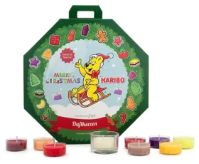 HARIBO Adventný kalendár Teelichter / Adventný kalendár / 24 čajových sviečok (A2326)
