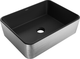 MEXEN - Catia umývadlo na dosku 48 x 37, čierna mat/strieborná vzor 21314873